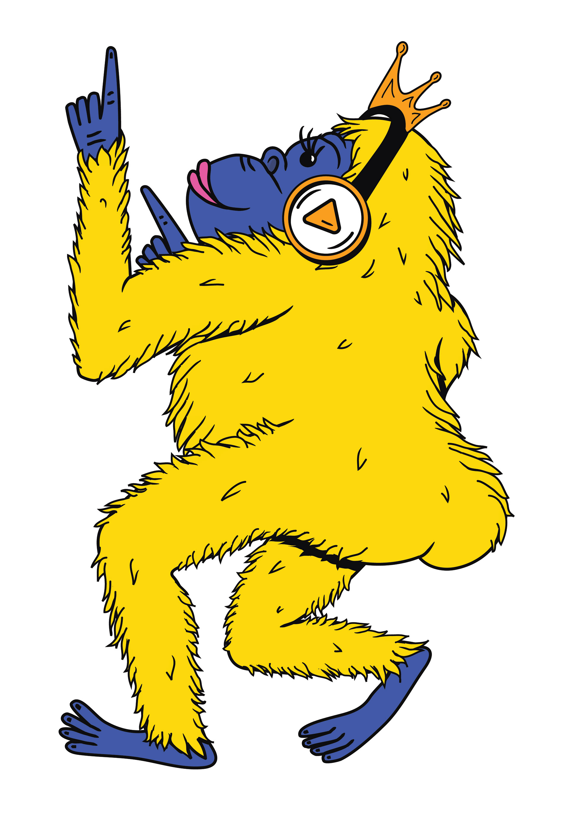 Queenie was designed to be a standalone mascot as well as part of the logo.