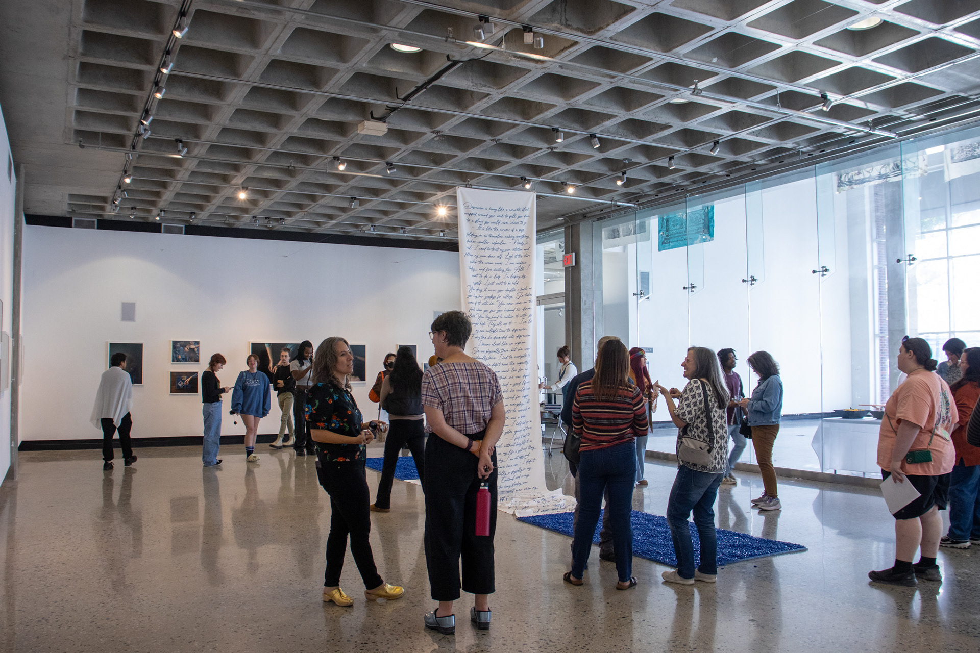 Blue reception, UNCG Gatewood Gallery, 2024