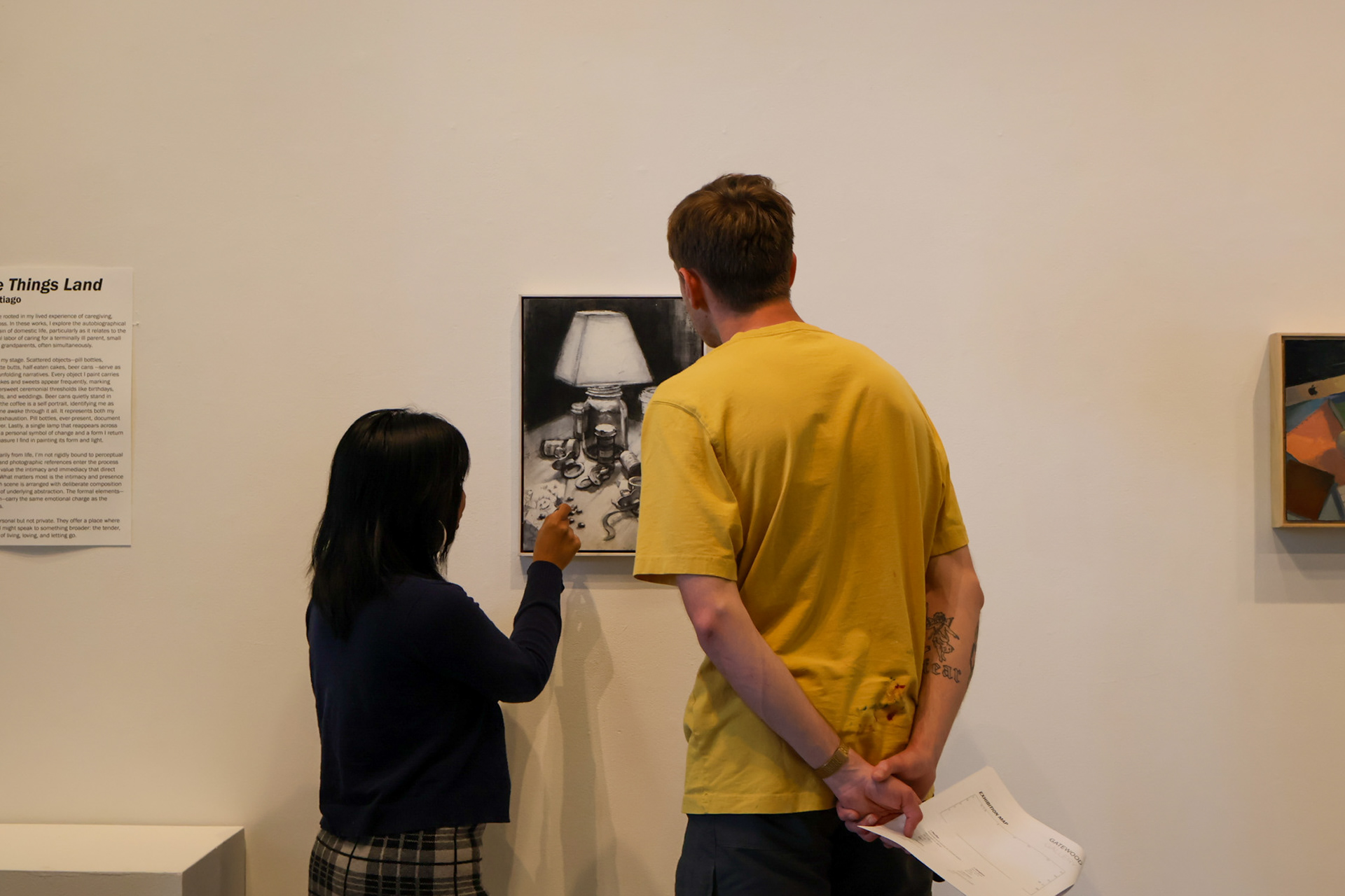 Where Things Land reception, UNCG Gatewood Gallery, 2025