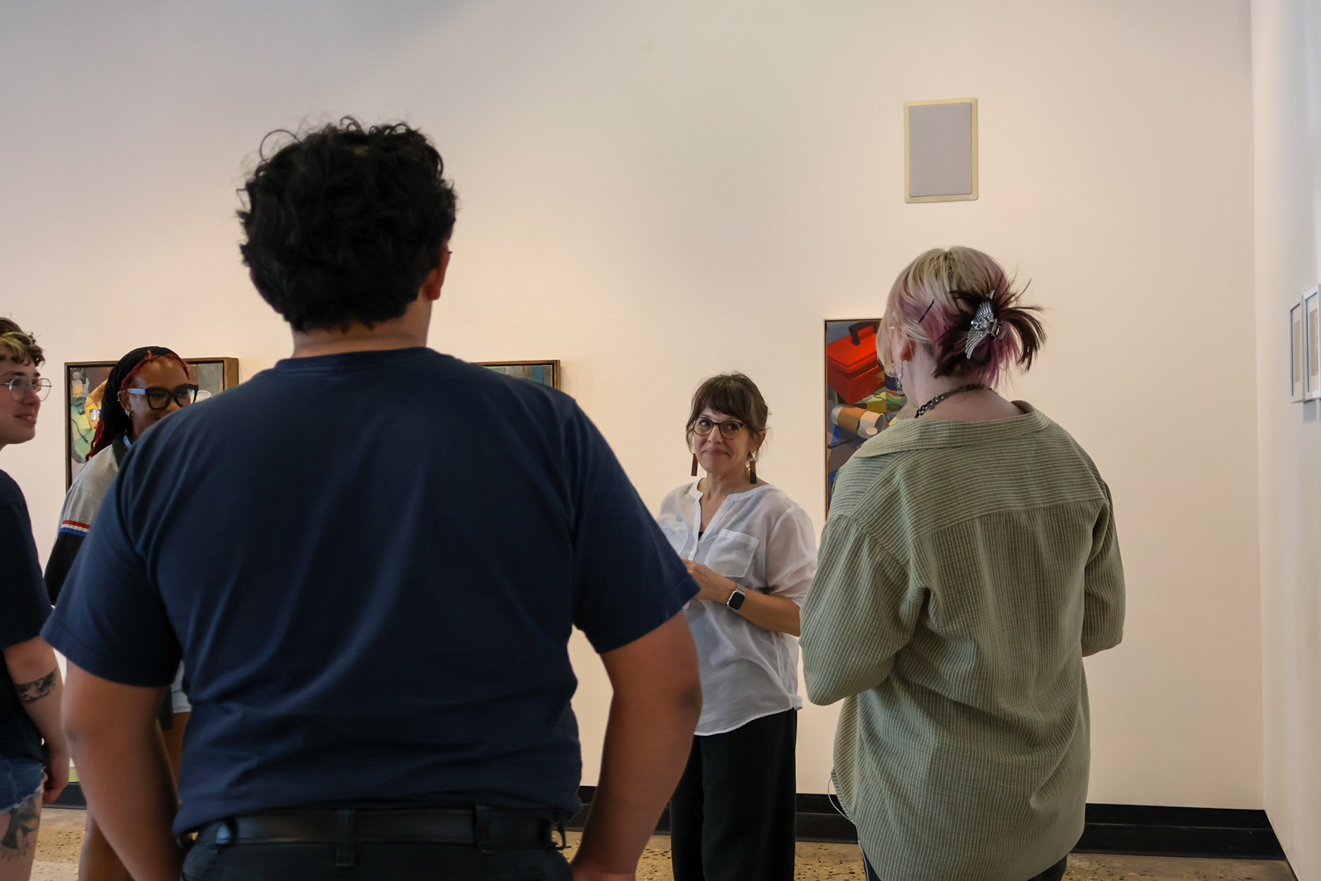 Where Things Land reception, UNCG Gatewood Gallery, 2025