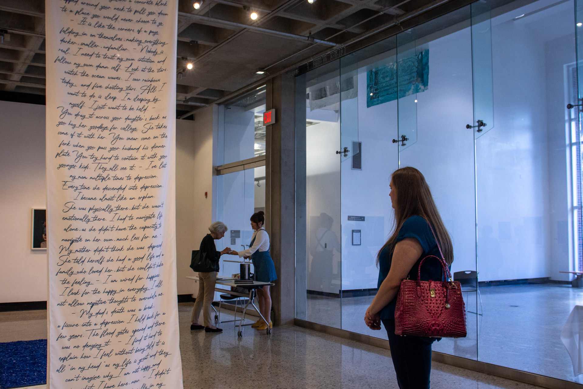 Blue reception, UNCG Gatewood Gallery, 2024