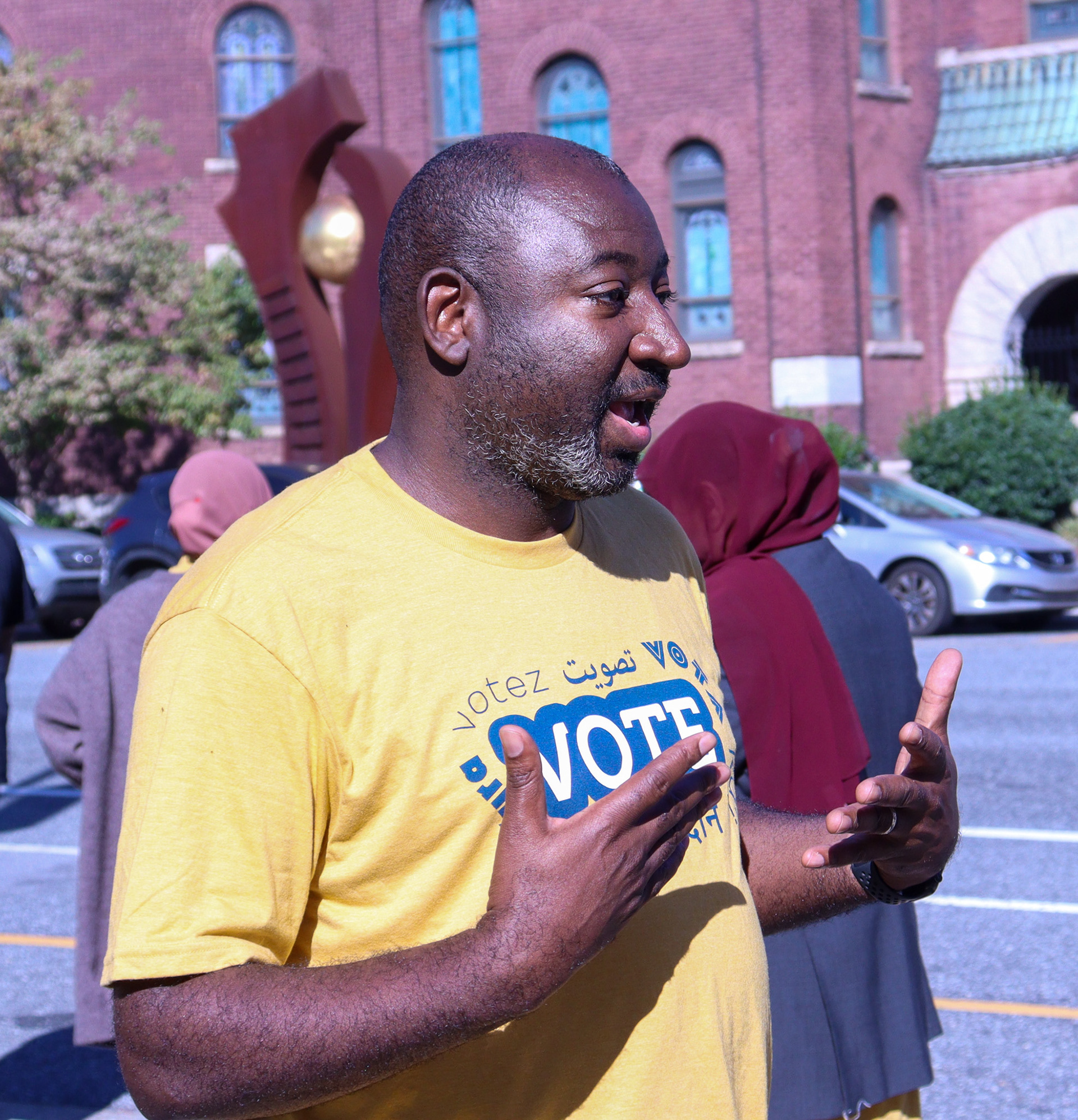 Raouf, "It is very important because this election…any election is very important because if you want someone in office to represent your values and represent the thing that you want to see changed in the country so you have to give your voice and vote."
