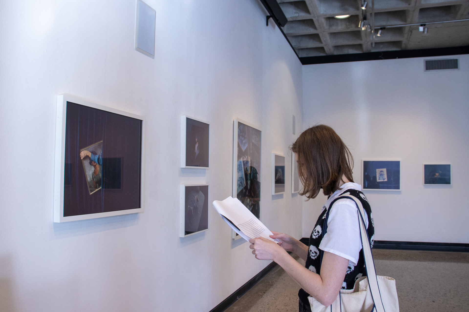 Blue reception, UNCG Gatewood Gallery, 2024