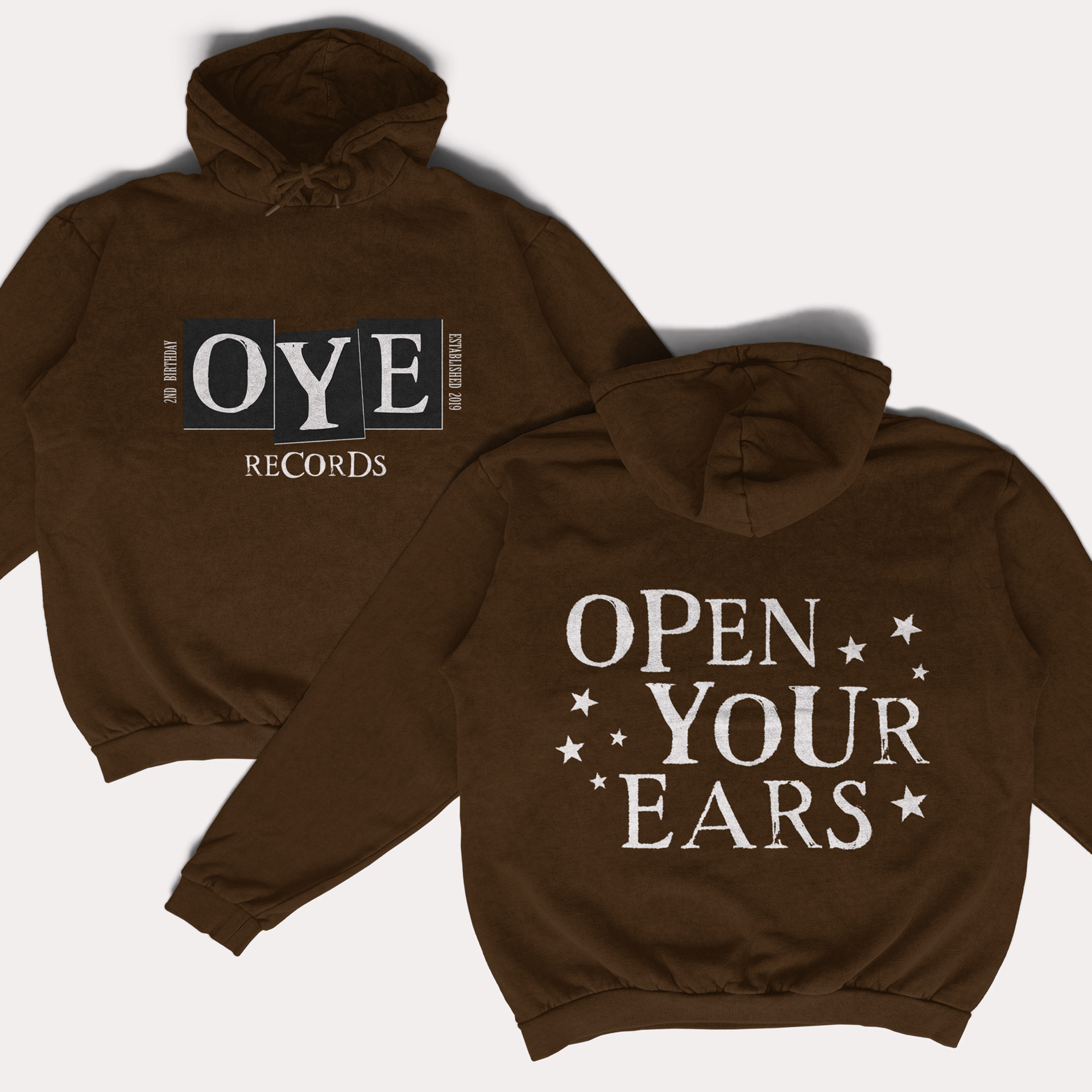 Hoodie design for Open Your Ears Records