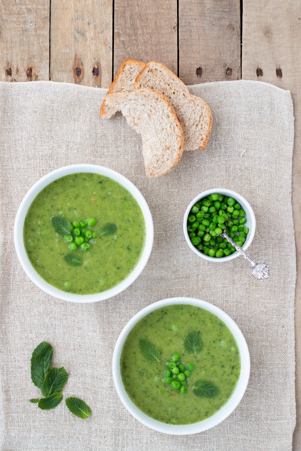 Spring Greens and Pea soup
