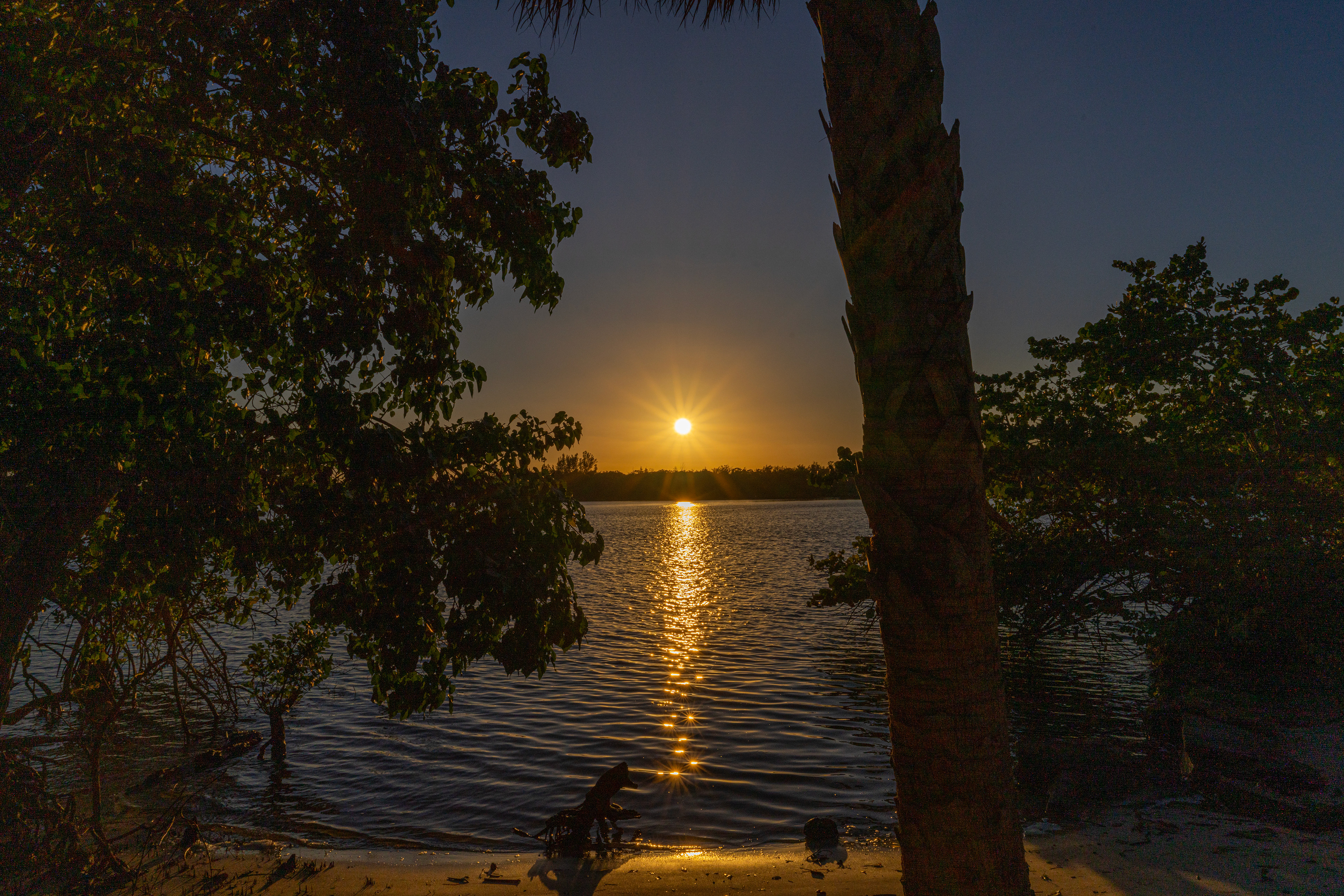 Sunset from Grand Strand Park in Boca Raton, Florida..