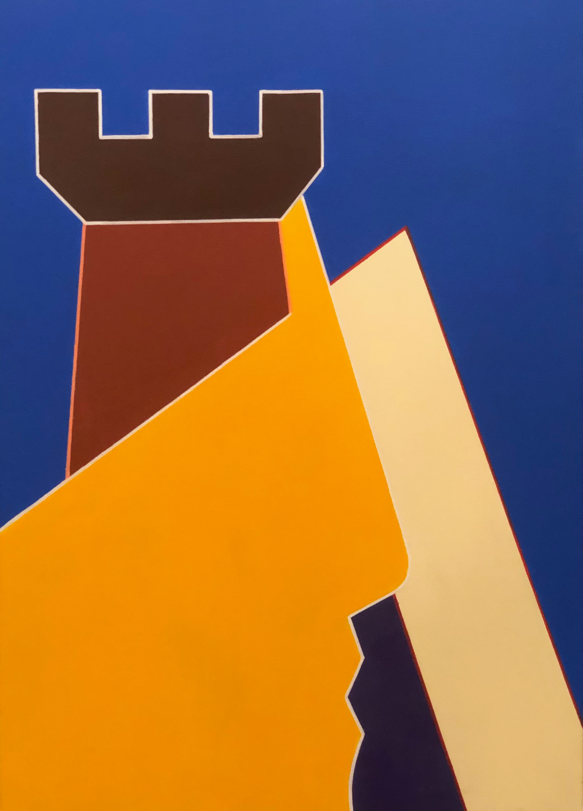 "Scomposizione I de "Il terrore del sogno"", 2021, acrilico su tela, 70x50, COLLEZIONE PRIVATA