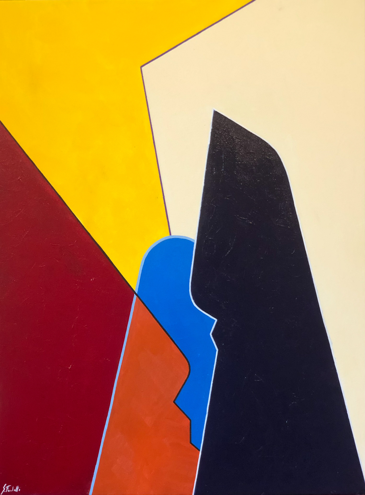 "Passione soffocate", 2022, tecnica mista su tela, 80x60, DISPONIBILE (per info scrivere a questo indirizzo: sebastianofurlotti@gmail.com )