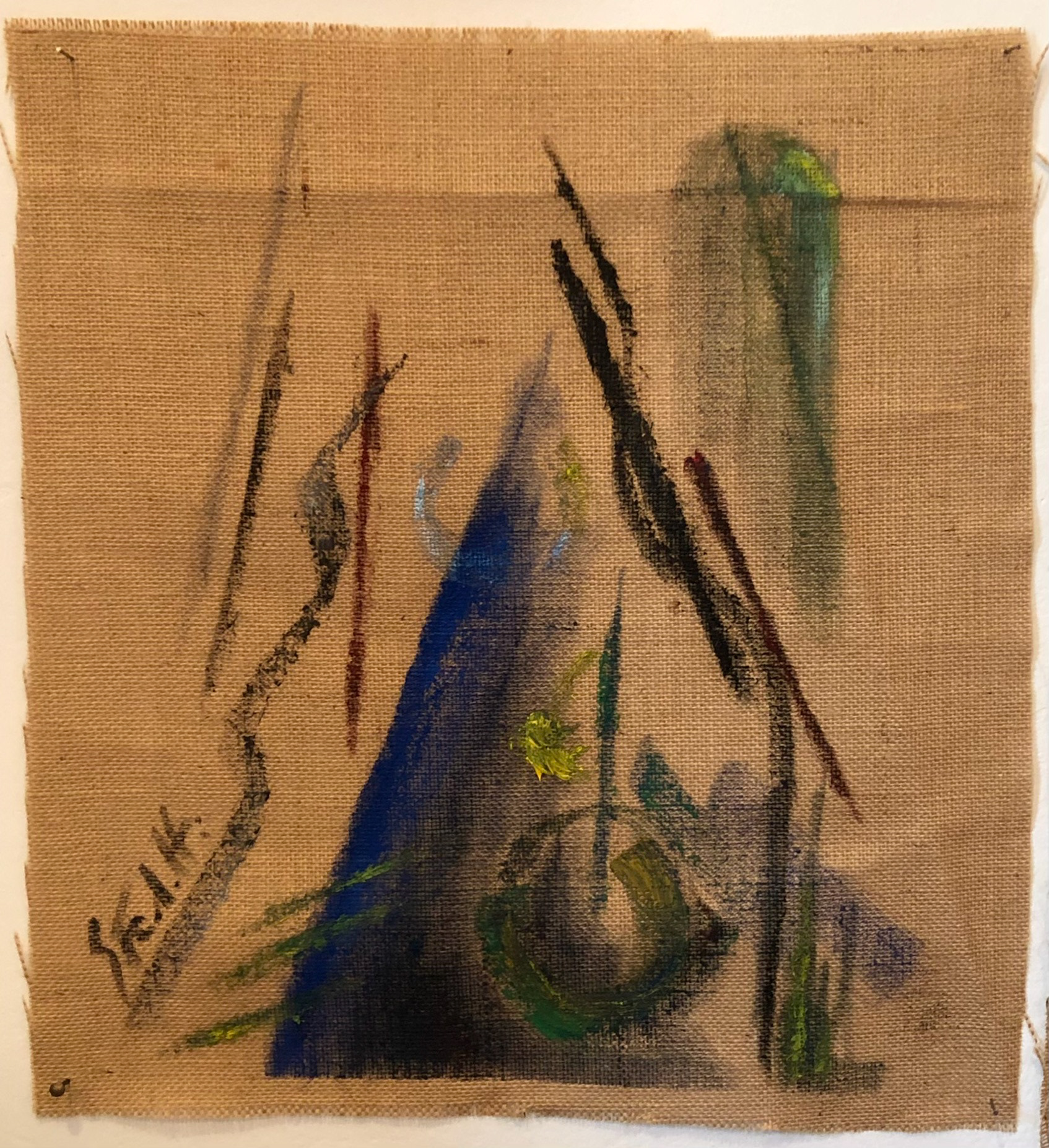 E 40x40, olio su iuta