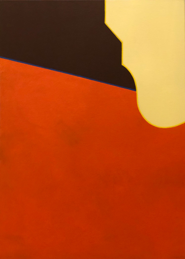 "Scomposizione III de "Il rumore del vento sotto gli archi"", 2021, acrilico su tela, 70x50, COLLEZIONE PRIVATA