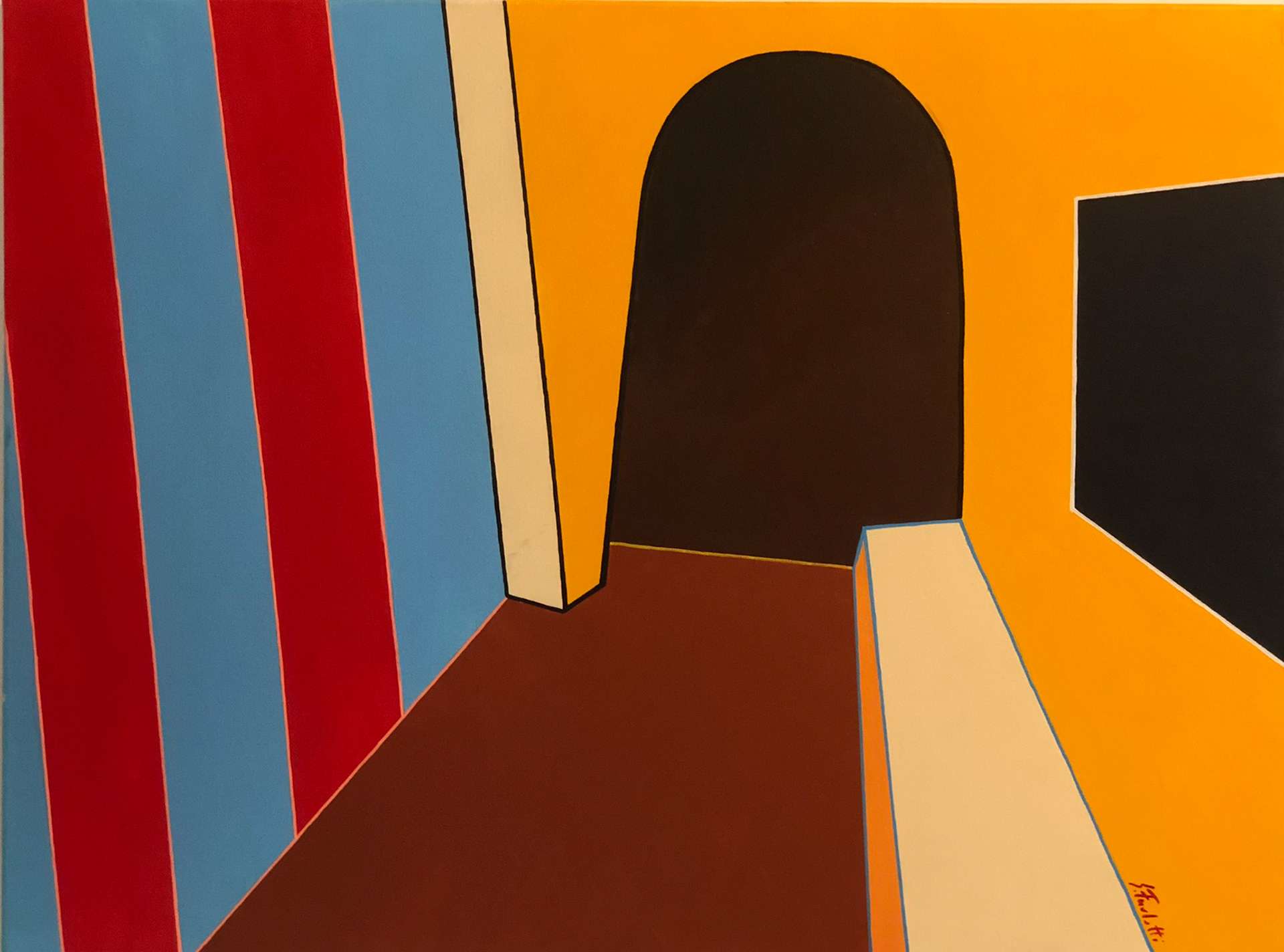 "Divergenze personali", 2021, acrilico su tela, 60x80, DISPONIBILE (per info scrivere a questo indirizzo: sebastianofurlotti@gmail.com )
