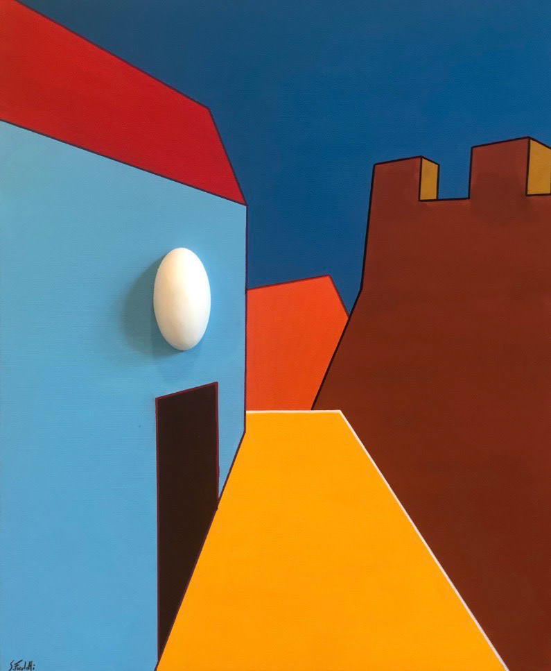 "Opere disperate", 2021, acrilico e stampa 3d su tela, 60x50, DISPONIBILE (per info scrivere a questo indirizzo: sebastianofurlotti@gmail.com )