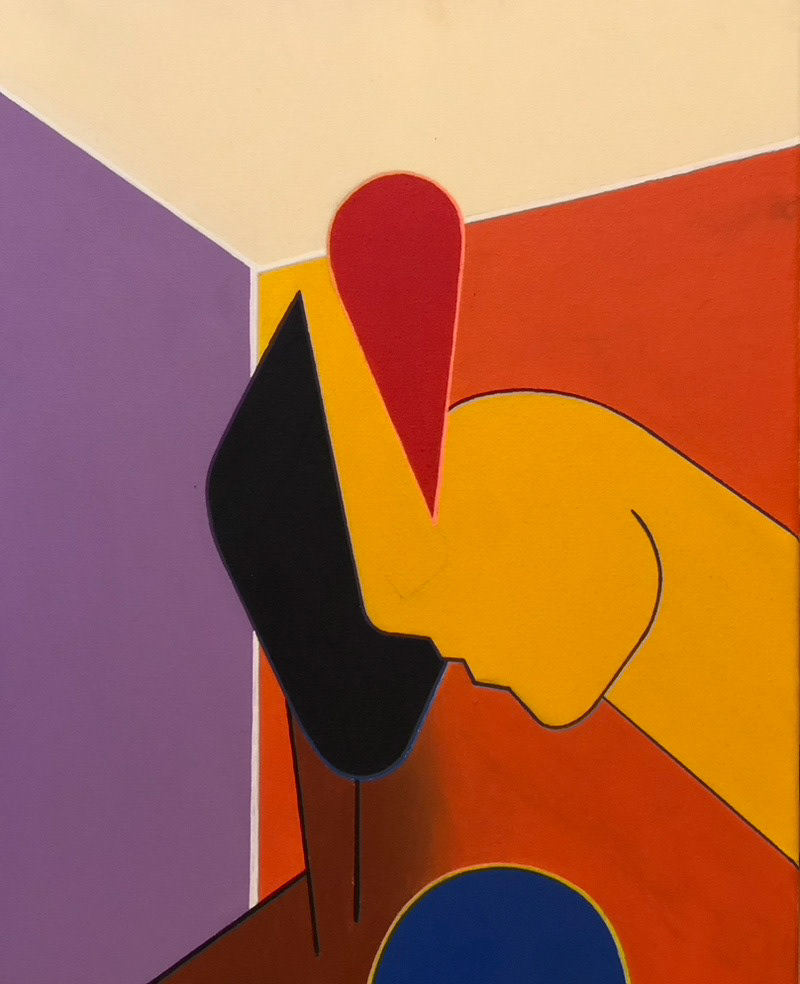"L'avance", 2021, acrilico su tela, 50x40, DISPONIBILE (per info scrivere a questo indirizzo: sebastianofurlotti@gmail.com )