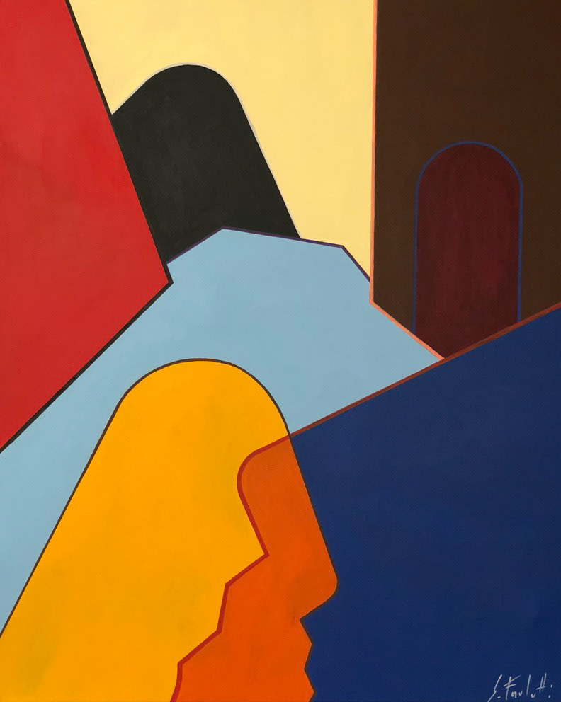 "Disquisizioni", 2022, acrilico su tela, 100x80, DISPONIBILE (per info scrivere a questo indirizzo: sebastianofurlotti@gmail.com )
