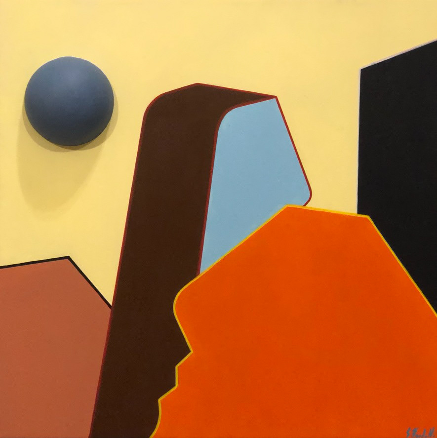 "Dentro di te", 2022, acrilico e stampa 3d su tela, 60x60, DISPONIBILE (per info scrivere a questo indirizzo: sebastianofurlotti@gmail.com )