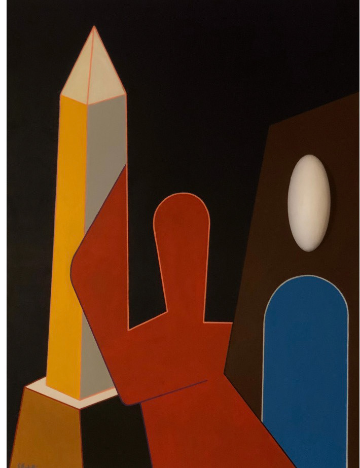 "Tragedia", 2021, acrilico e stampa 3d su tela, 80x60, DISPONIBILE (per info scrivere a questo indirizzo: sebastianofurlotti@gmail.com )