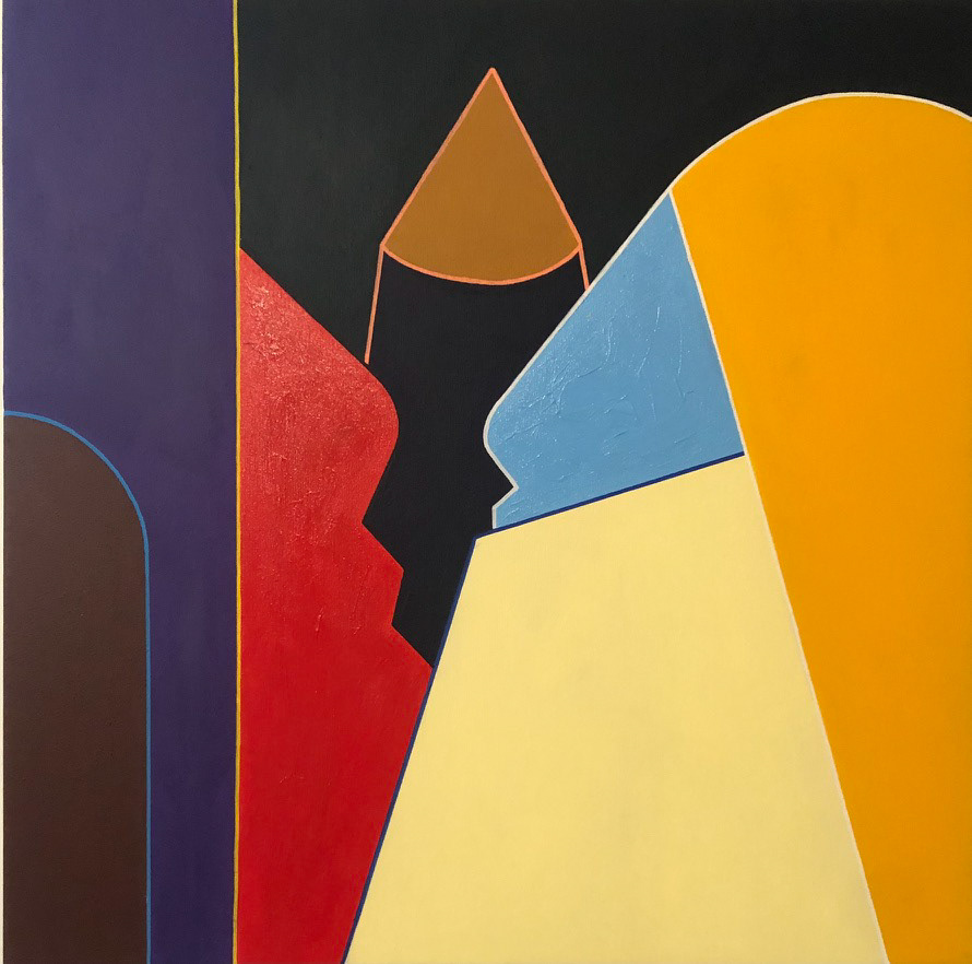 "L'odore di spezie che al buio", 2021, acrilico su tela, 60x60, COLLEZIONNE F.S.