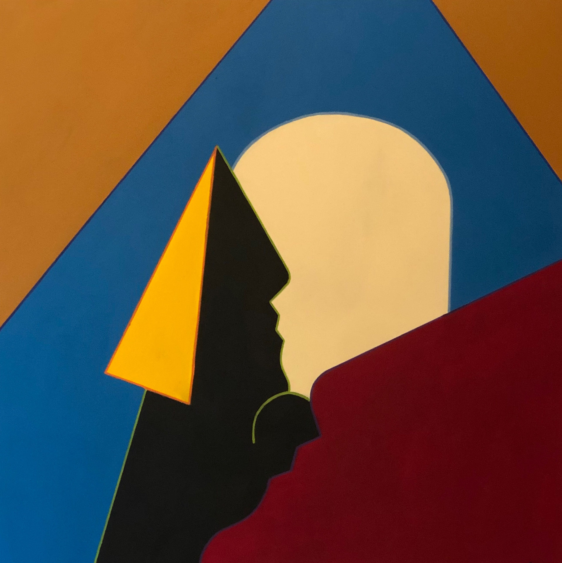 "Dubbi di vita", 2022, acrilico su tela, 60x60, DISPONIBILE (per info scrivere a questo indirizzo: sebastianofurlotti@gmail.com )