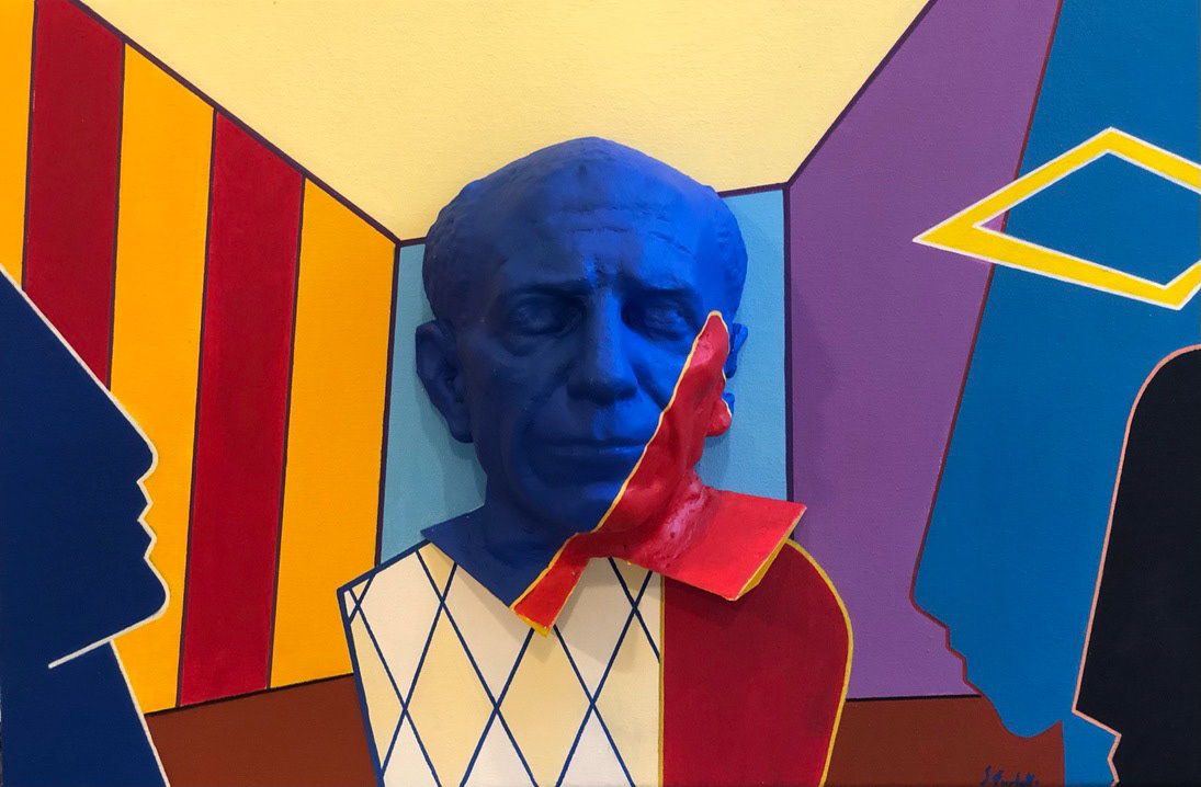 "Per l'ultima volta", 2021, acrilico e stampa 3d su tela, 40x60, DISPONIBILE (per info scrivere a questo indirizzo: sebastianofurlotti@gmail.com )