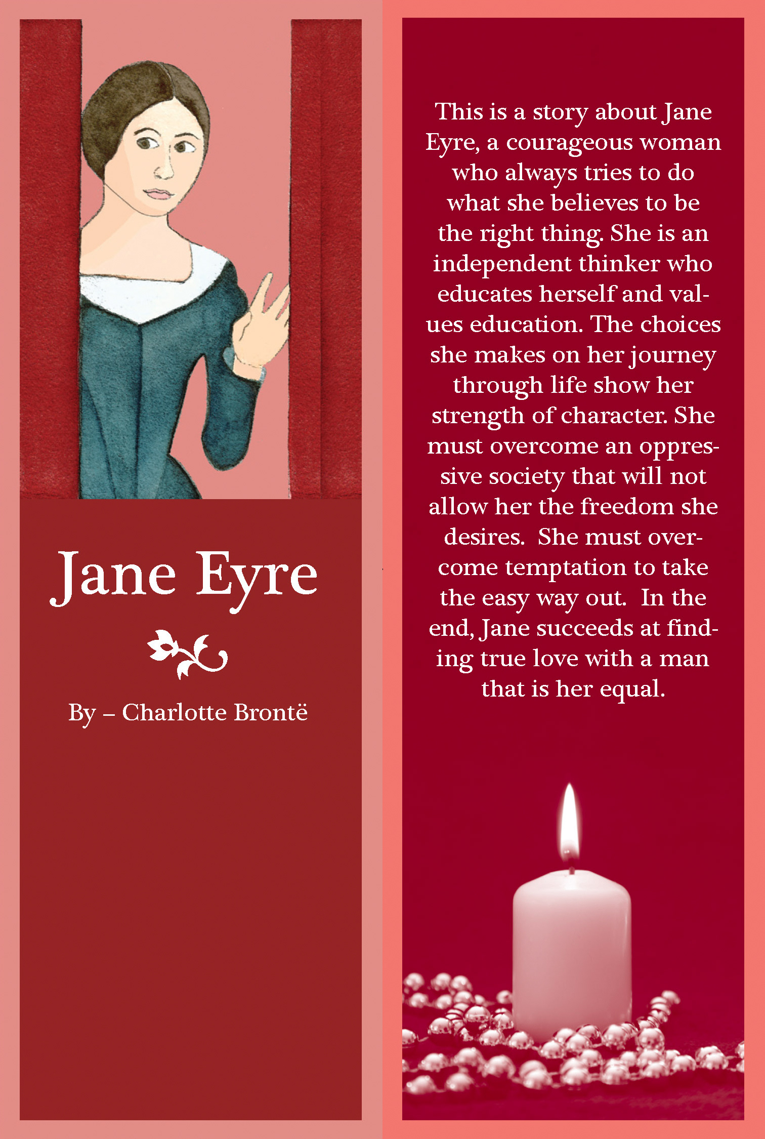 Front & back of bookmark