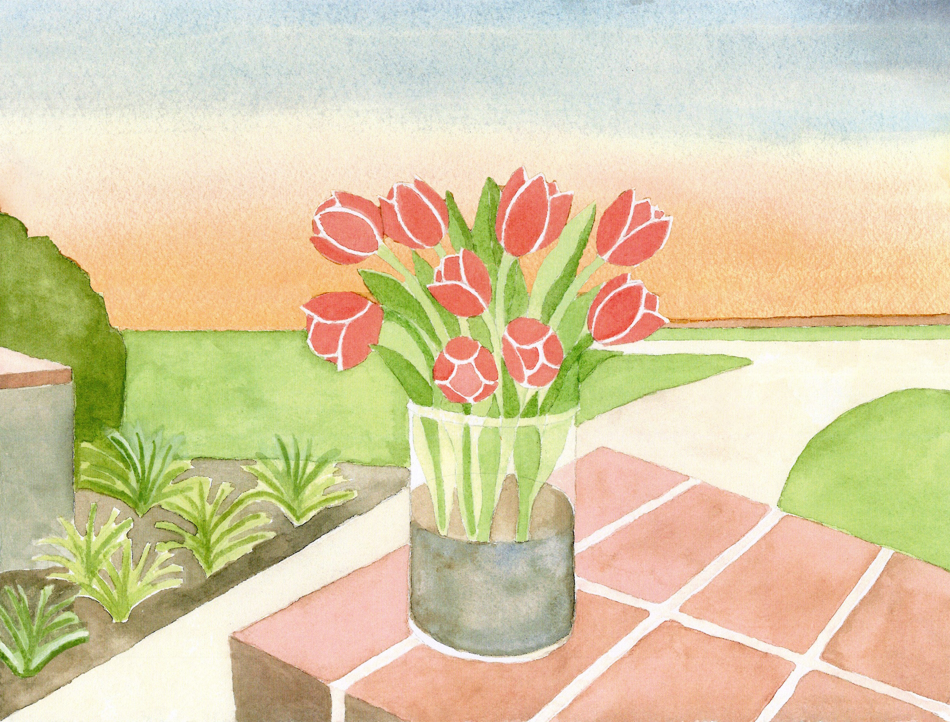 Sunset With Tulips © 2022