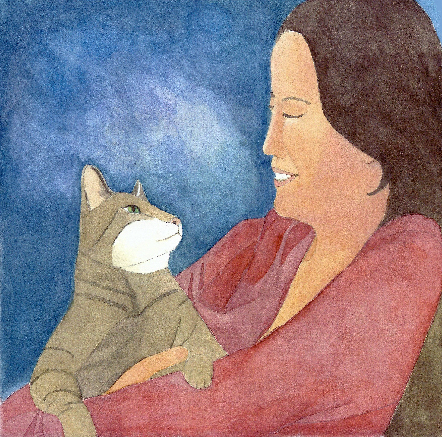 Woman With Cat © 2012