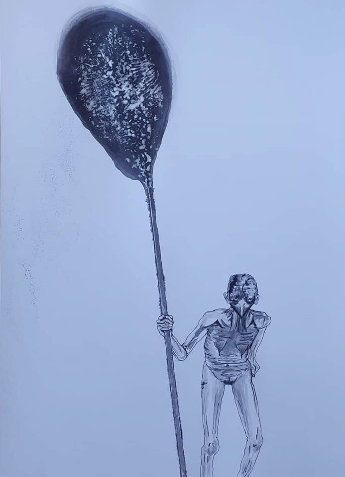 Encre de chine et acrylique sur papier Juin 2020