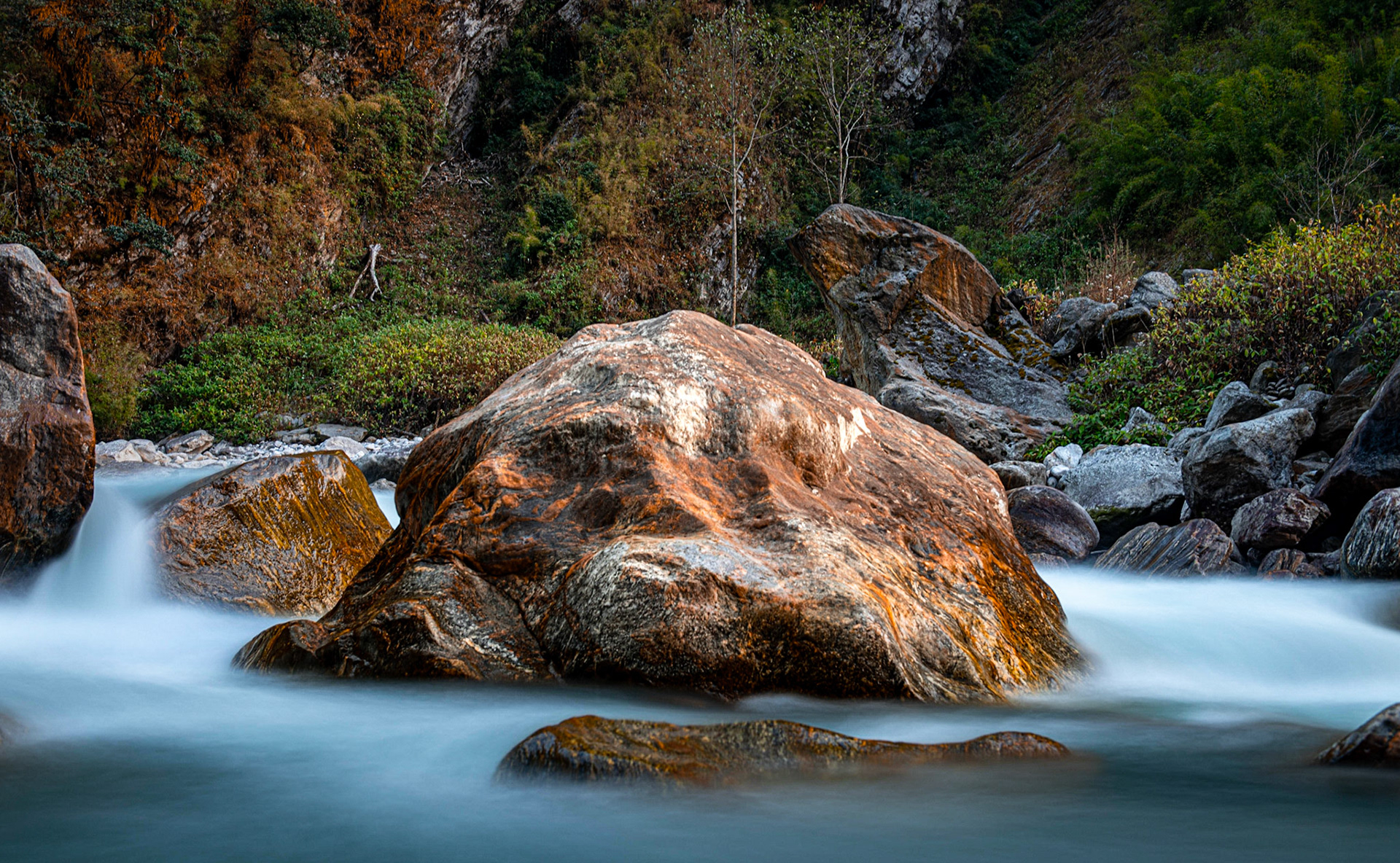 The River - Langtang Trek in the Himalayas, Nepal