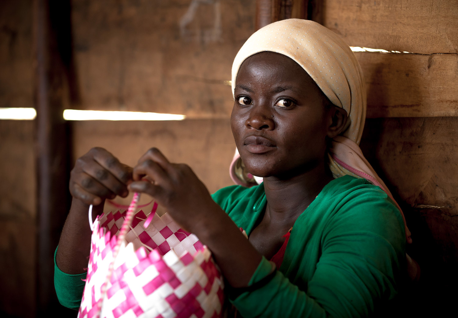 Basket weaving buisness - On assignment with Women for Women International in the Democratic Republic of Congo.