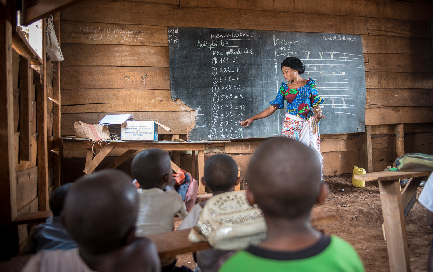 Math lesson in a Bukavu School - On assignment with Focus Congo in Bukavu, Democratic Republic of Congo