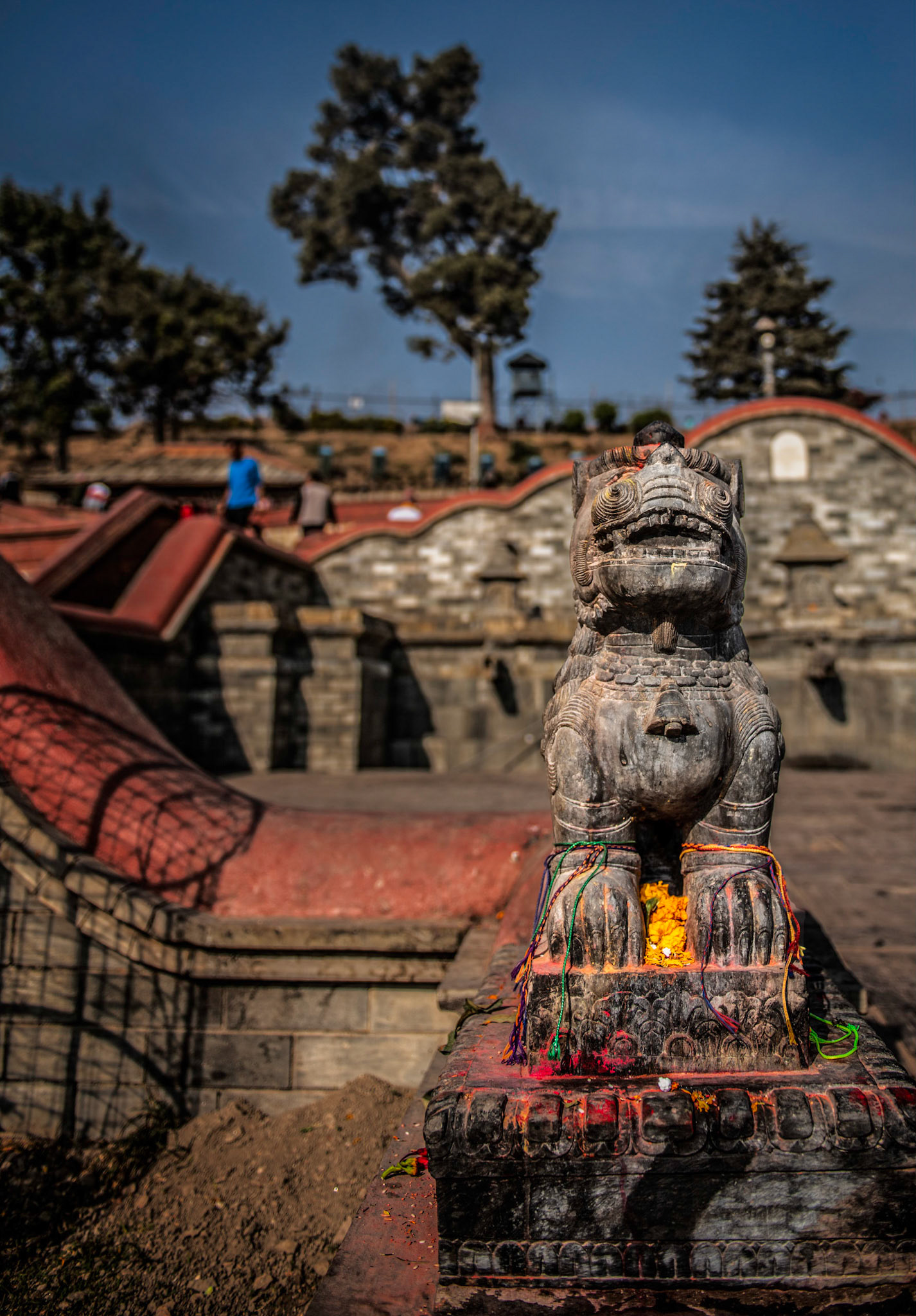 Statue at Pashupatinath Temple in Kathmandu
