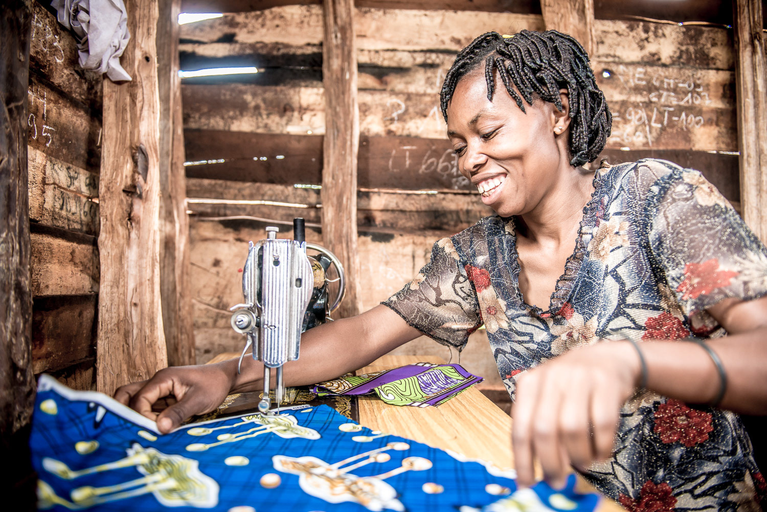 Tailoring - On assignment with Women for Women International in the Democratic Republic of Congo.