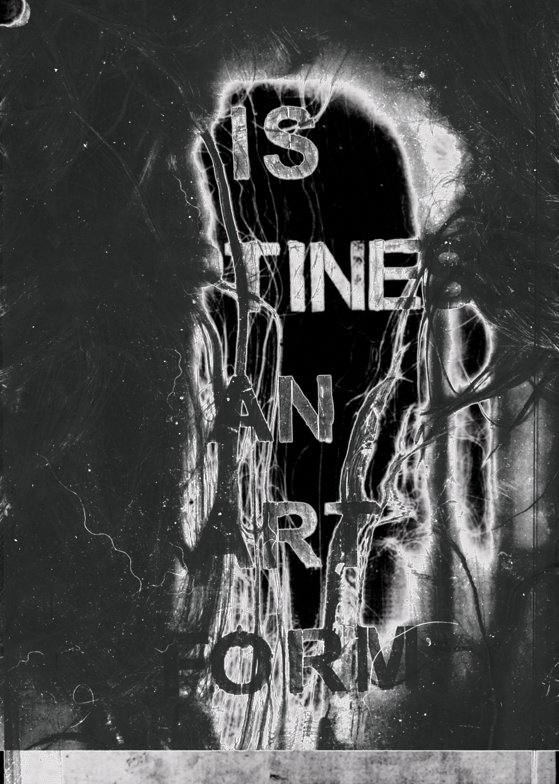 Printer scanner work - acetate sheet and face scan edited on photoshop (2023)