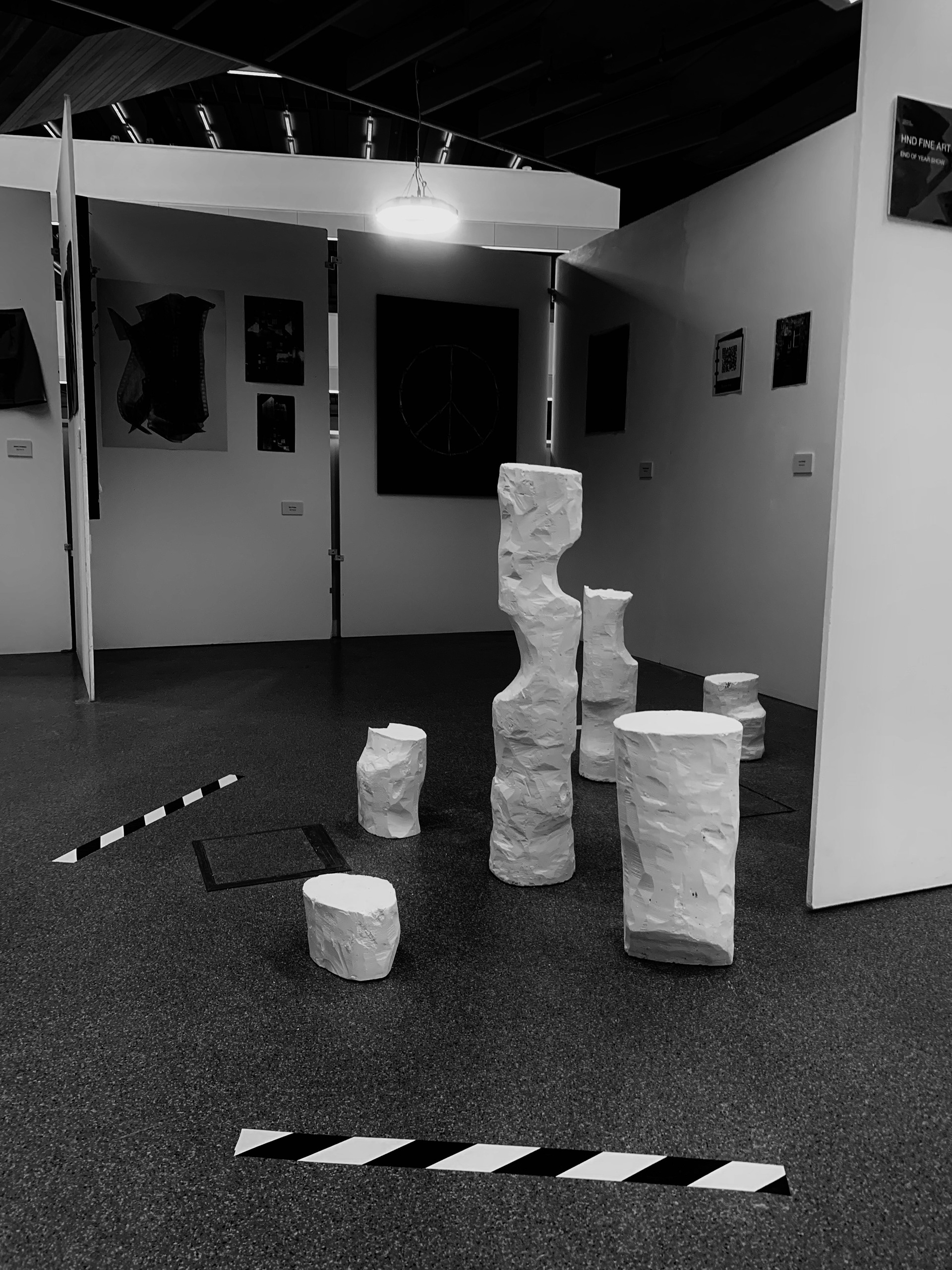 Final work, Plaster pillars displayed at End of year show (2024)