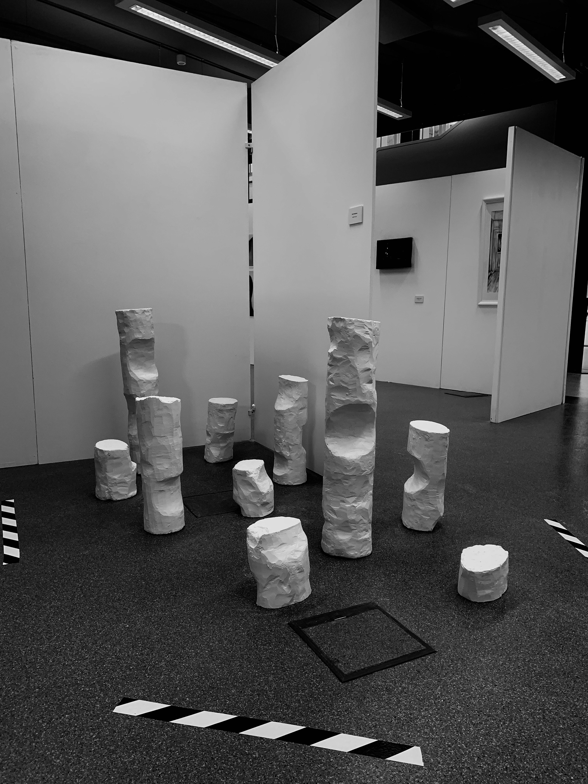 Final work, Plaster pillars displayed at End of year show (2024)
