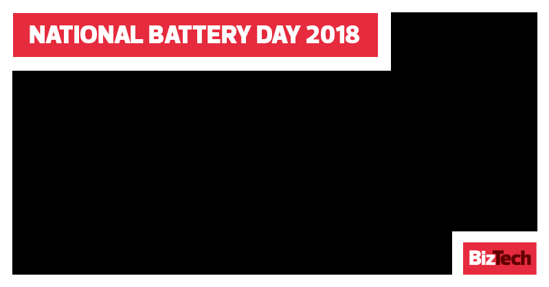 Simple technically illustration showing the different battery types between now and the future.