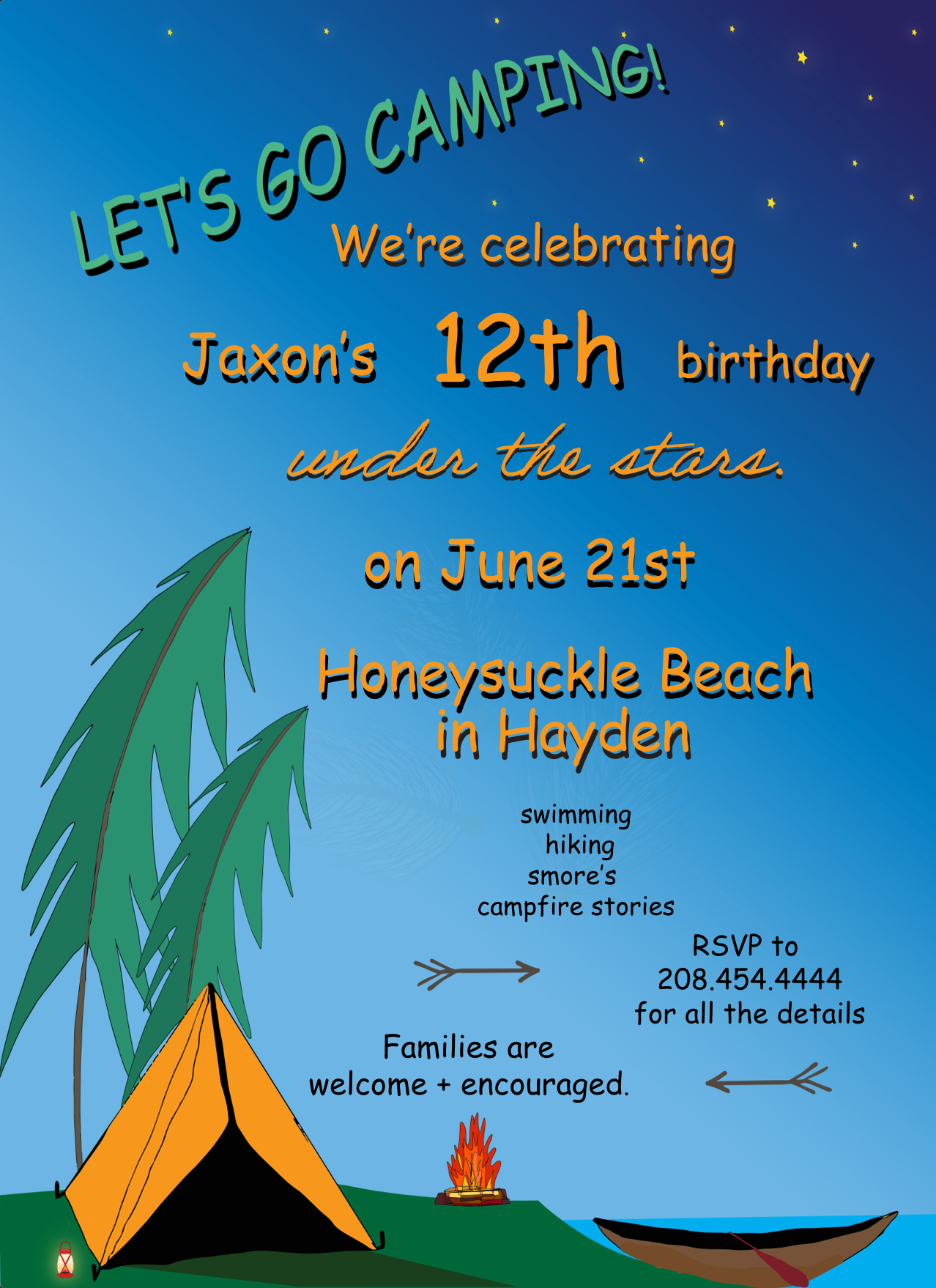 Boy's Invitation