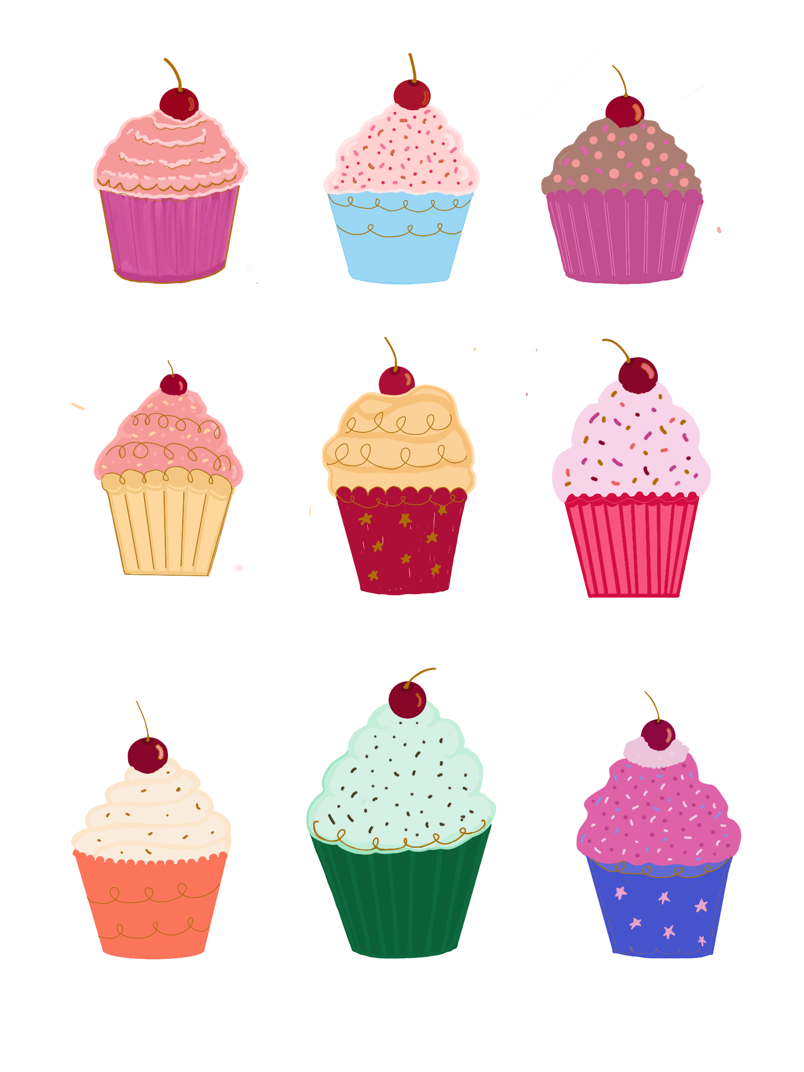 12 cupcake designs 