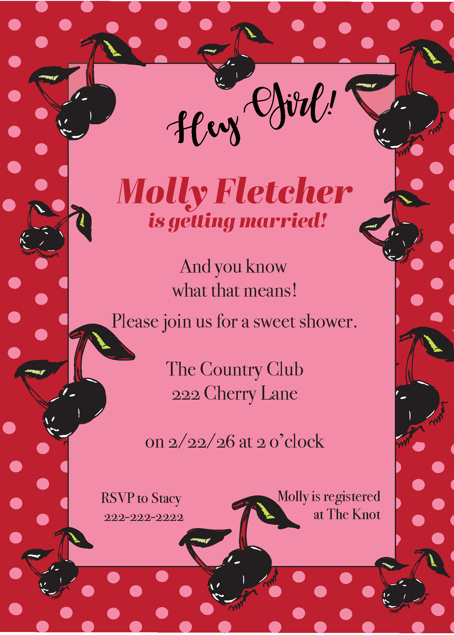 Bridal Shower invitation digital download