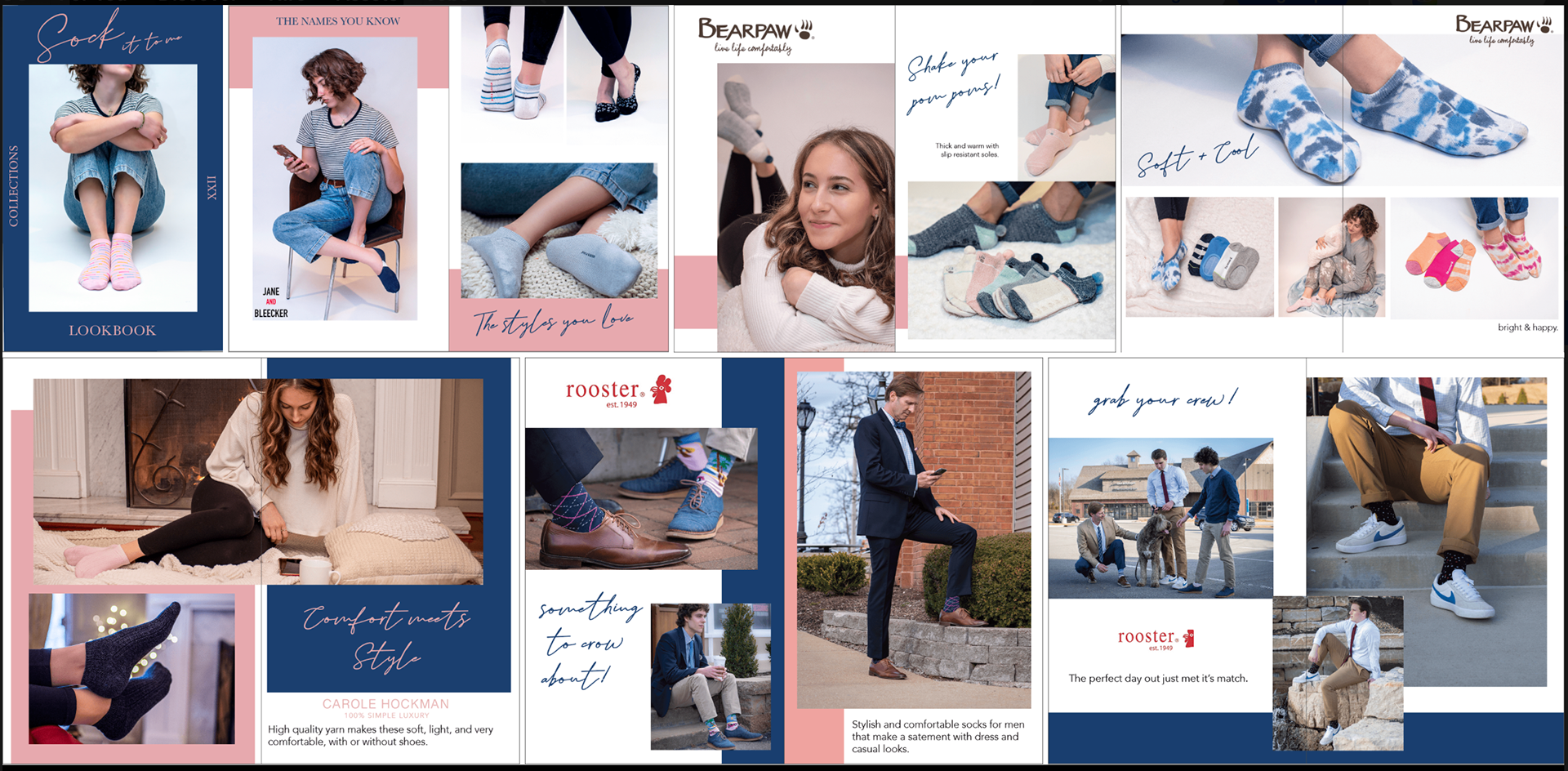 Sock look book for brands sold on Amazon.