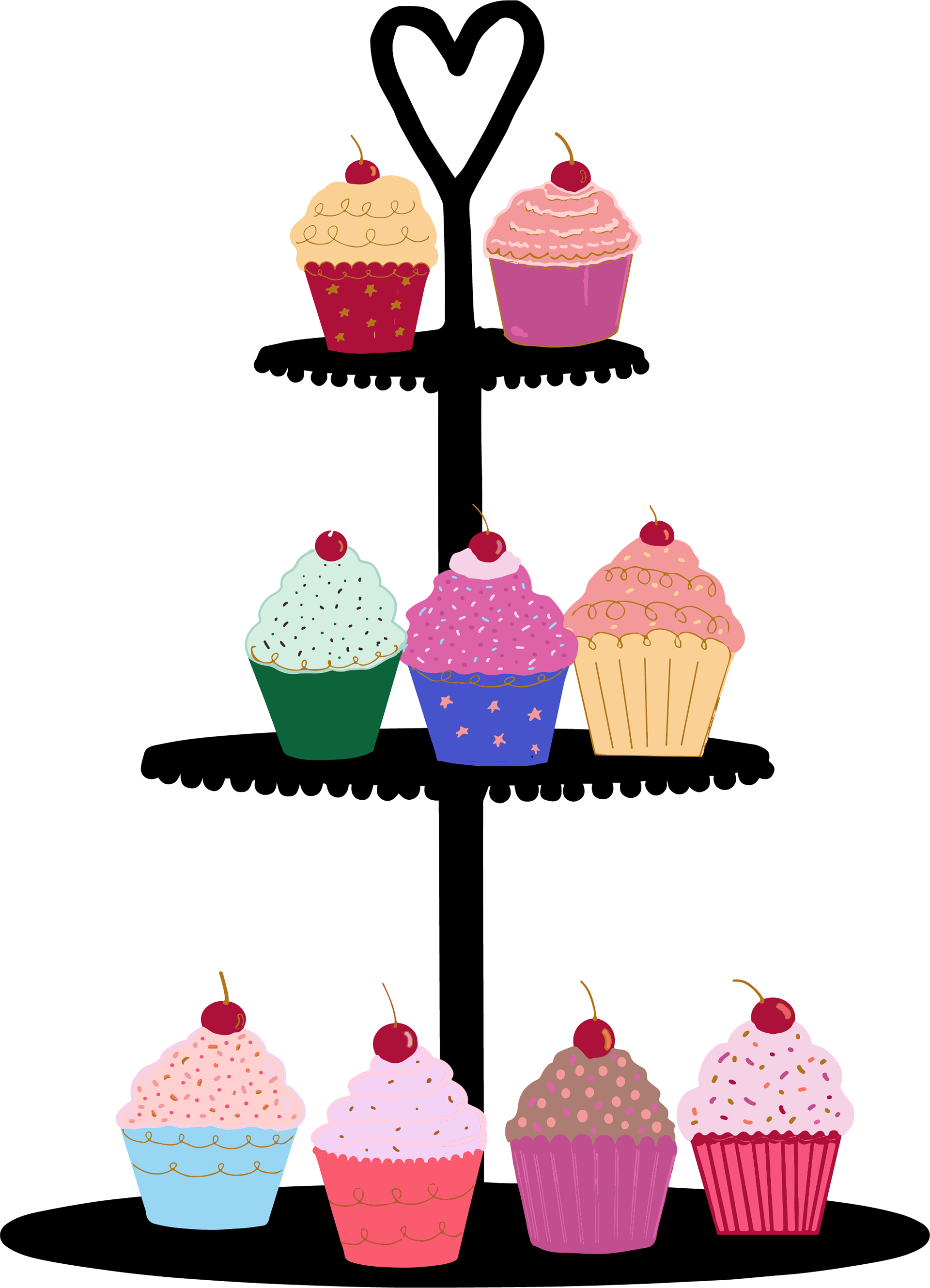 cupcakes on a stand