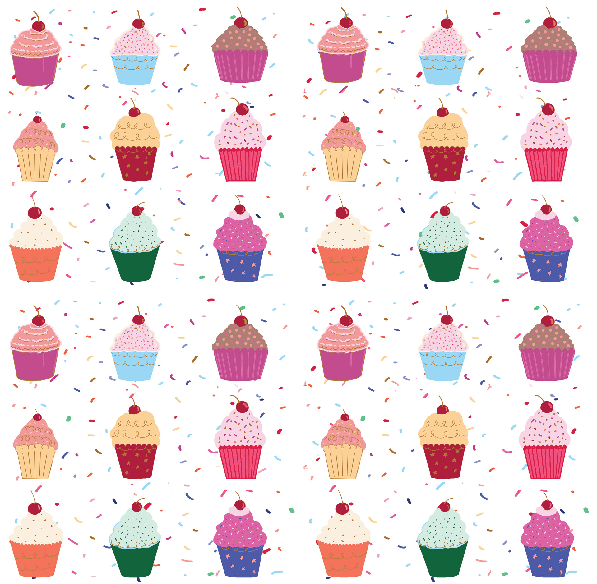 cupcake + sprinkles pattern