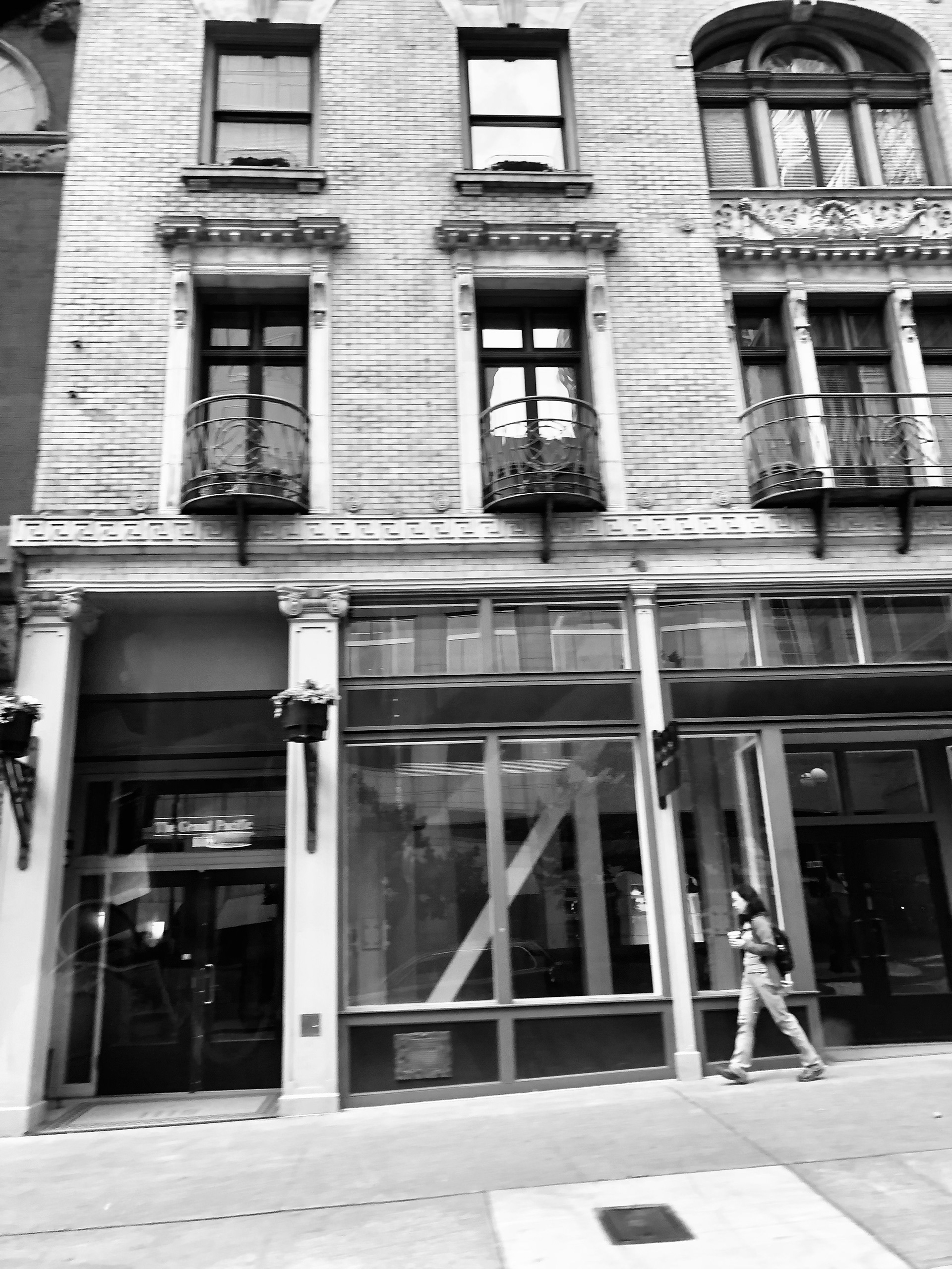 Grand Pacific building, Seattle in black and white C 2024