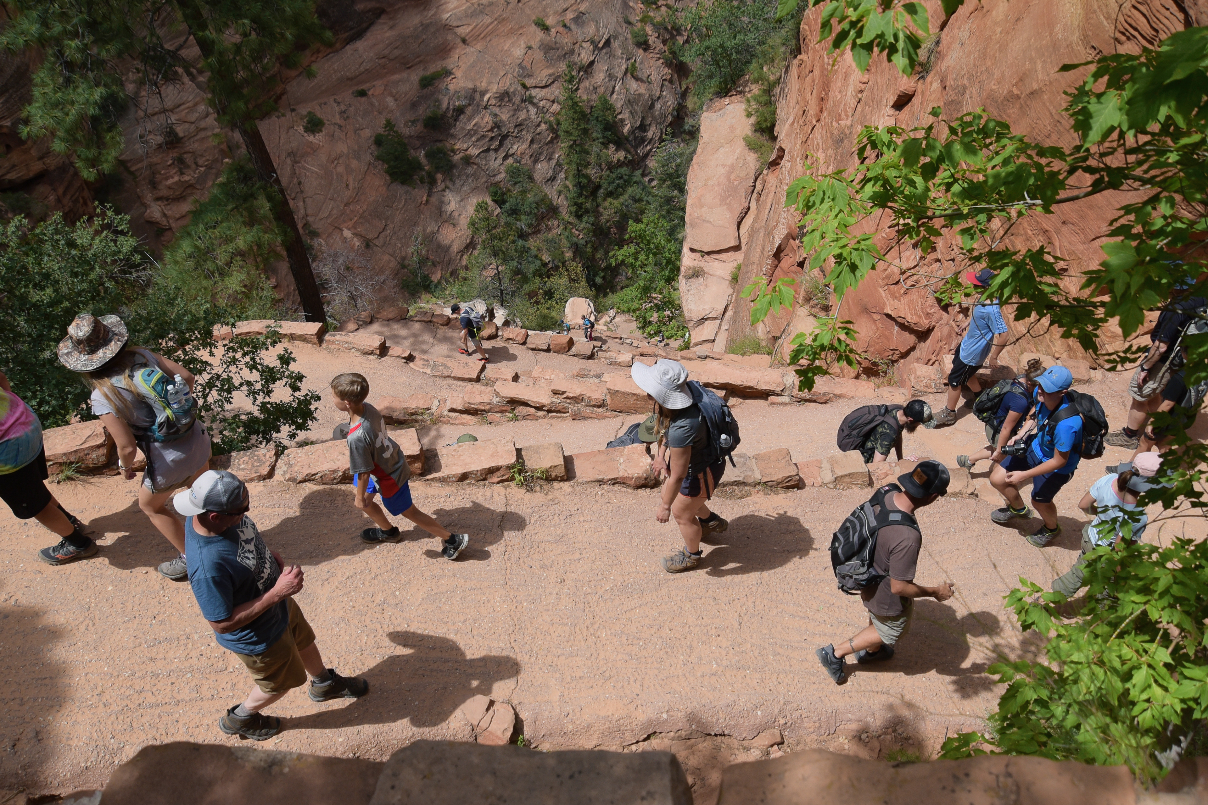Hikers on Bryce Canyon Switchback