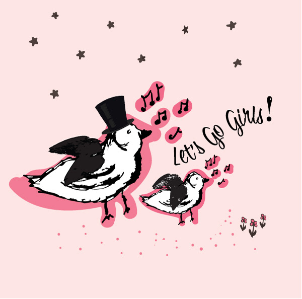 Let's Go Girls Chicks Greeting card all occasion
