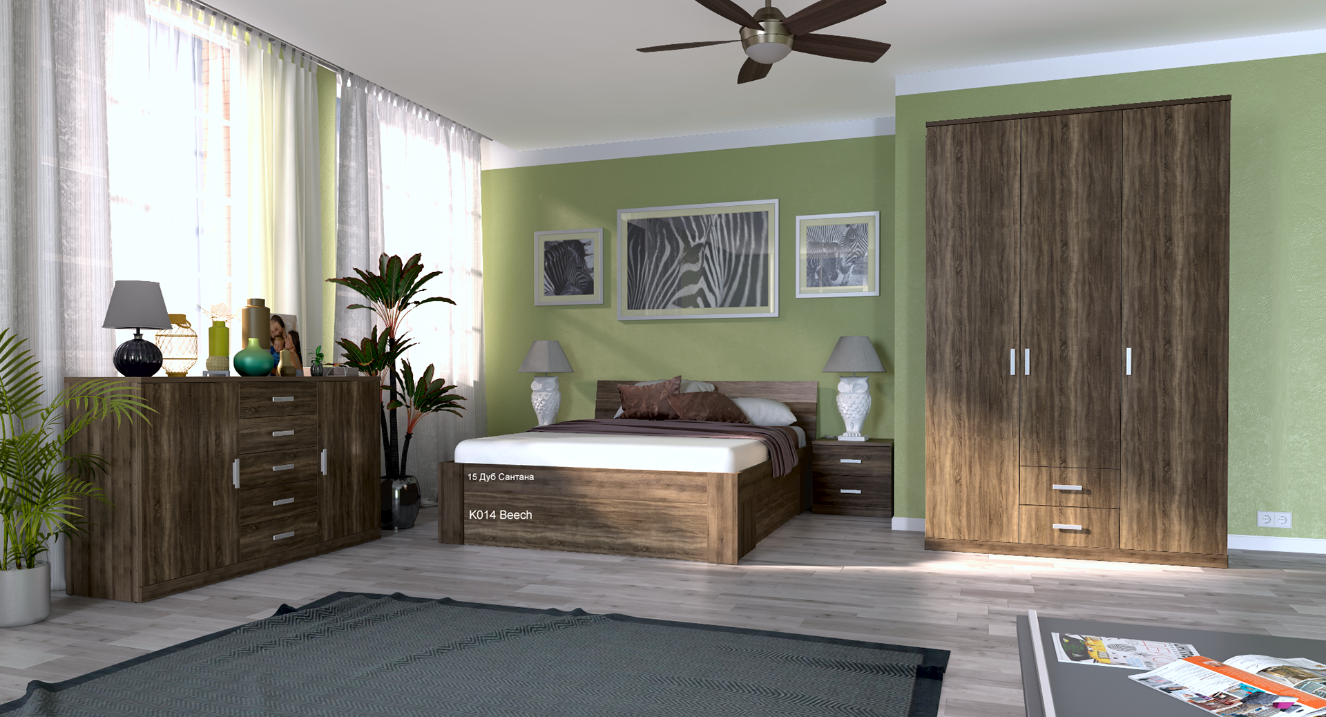 These renders were made for a furniture facade designer. All textures are made from foil scans. The type of fronts was approved by furniture manufacturers