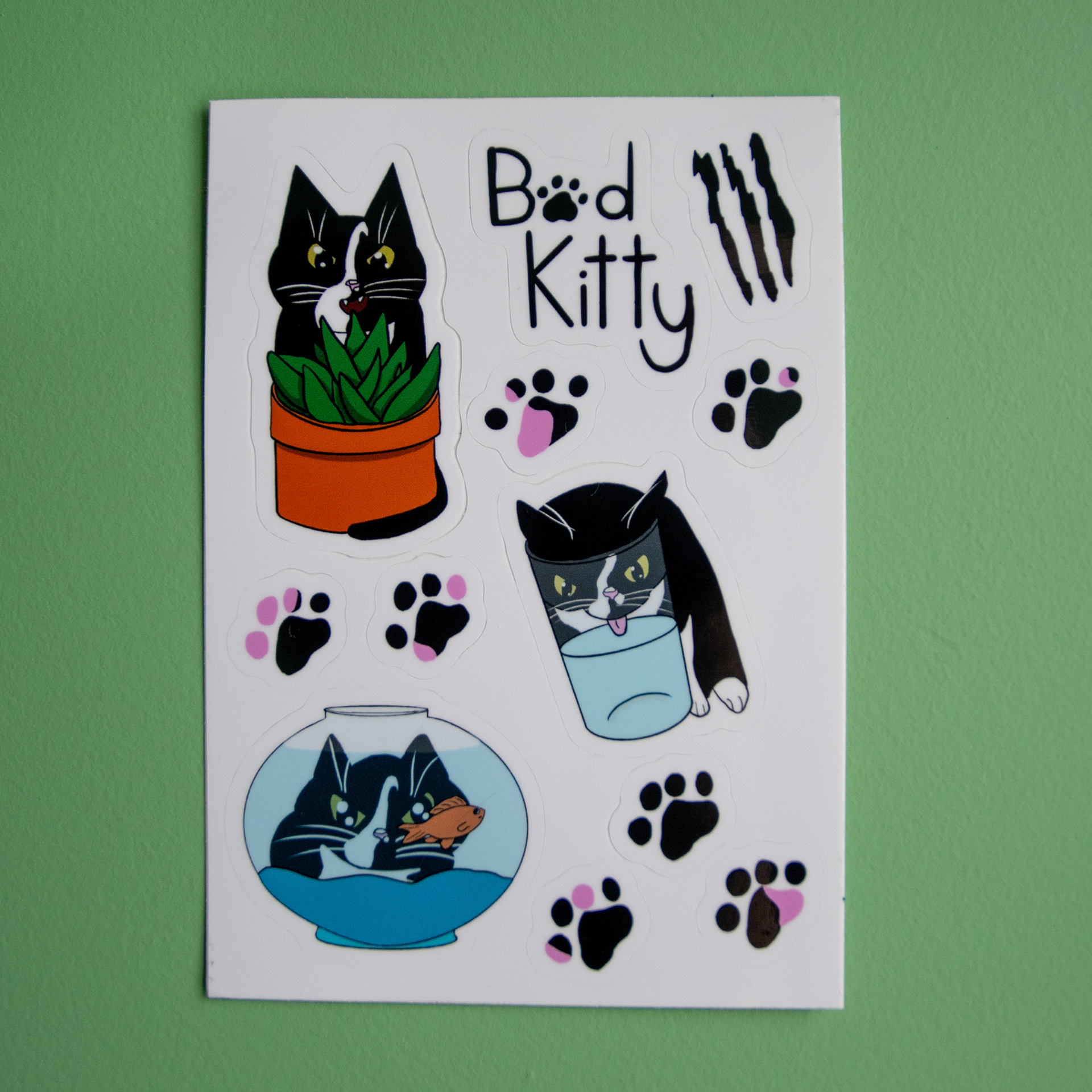 Bad Kitty Sticker Sheet (Out of Stock)