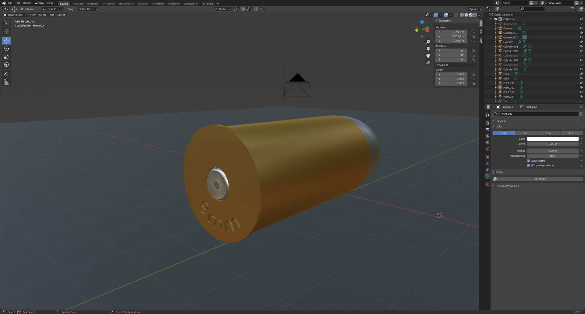 The basic model preview, allowing you to see colours and small effects of lighting