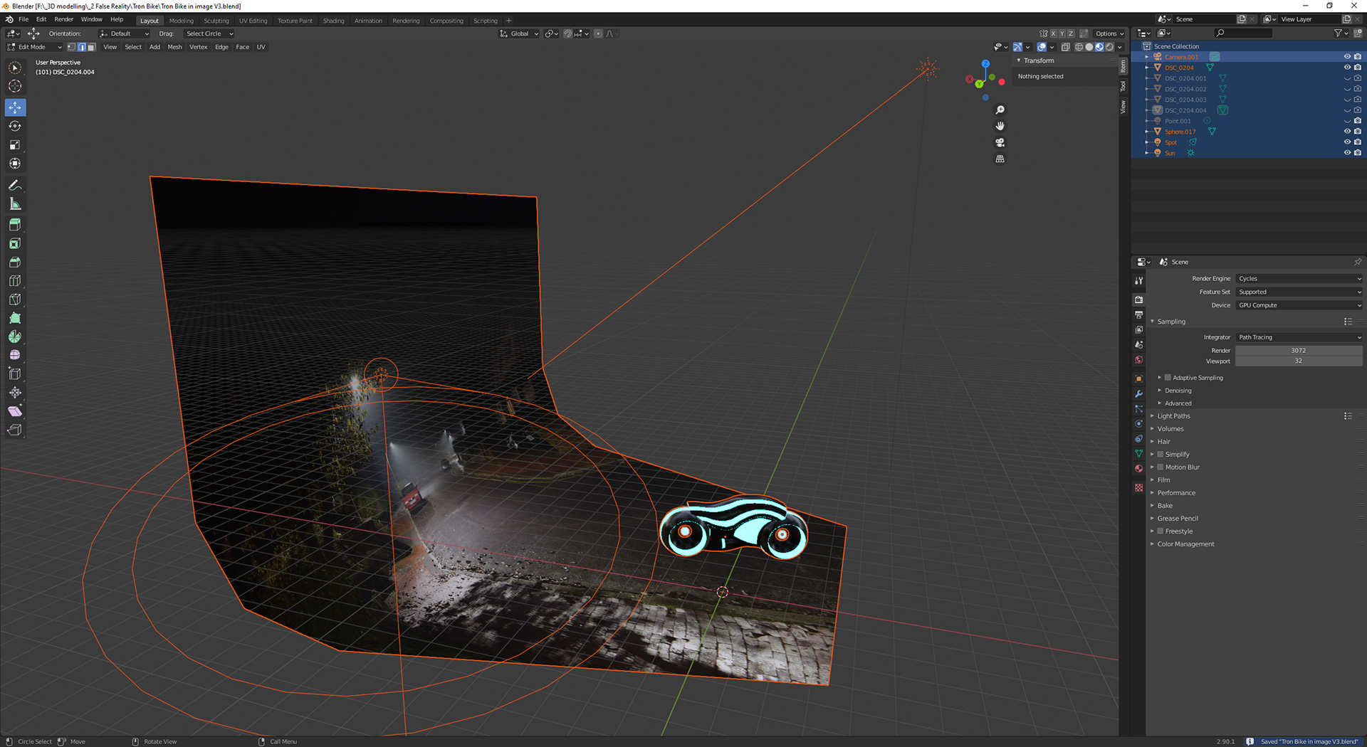 The basic layout view, to view the 3D model