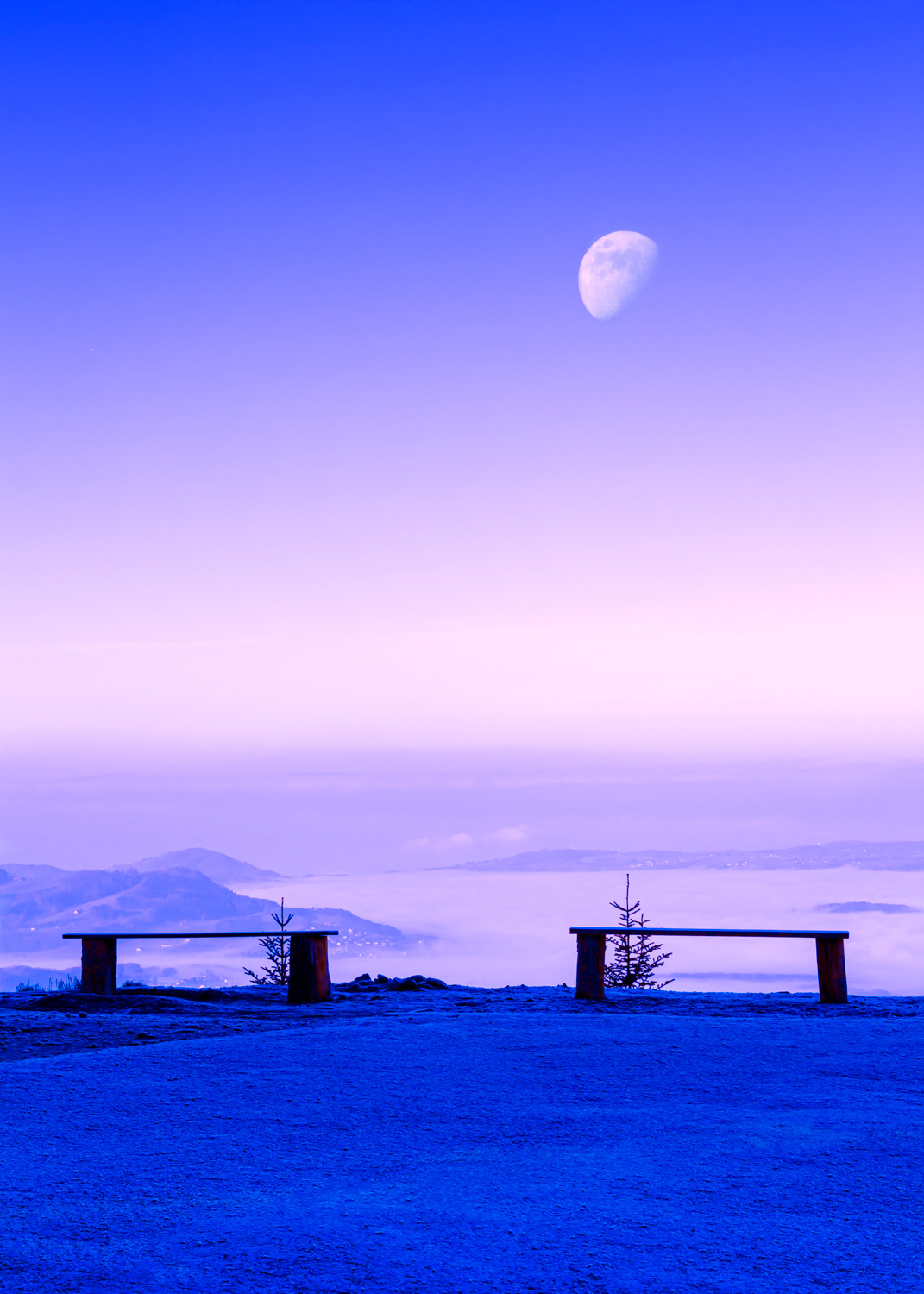 Above The Clouds Under The Moon